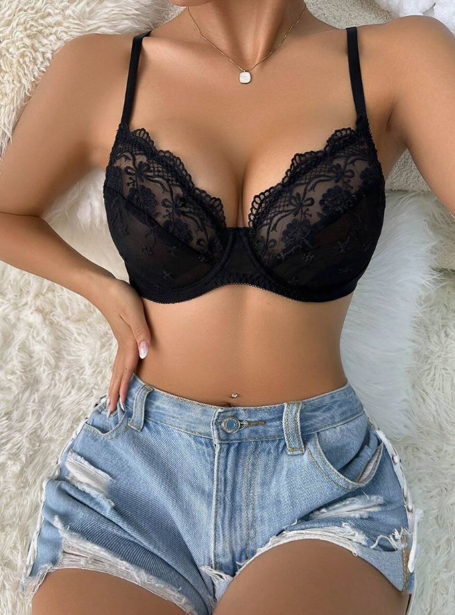 Midnight Bloom Bra